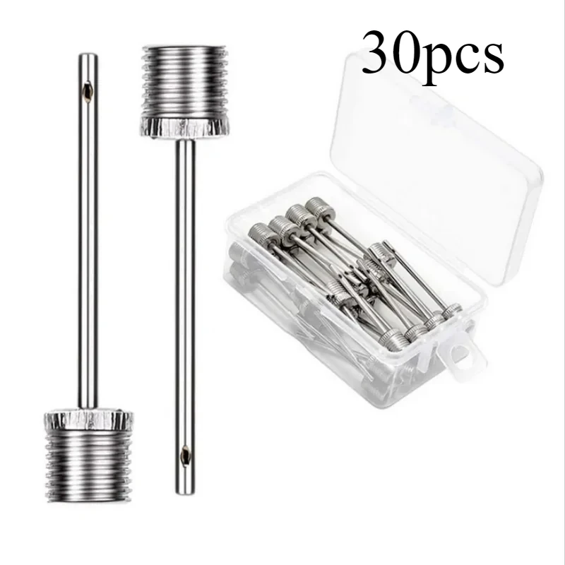 

30PCS Sport Ball Inflating Pump Needle for Soccer Basketball Inflatable Air Valve Adaptor Stainless Steel Pump Bike Accessories