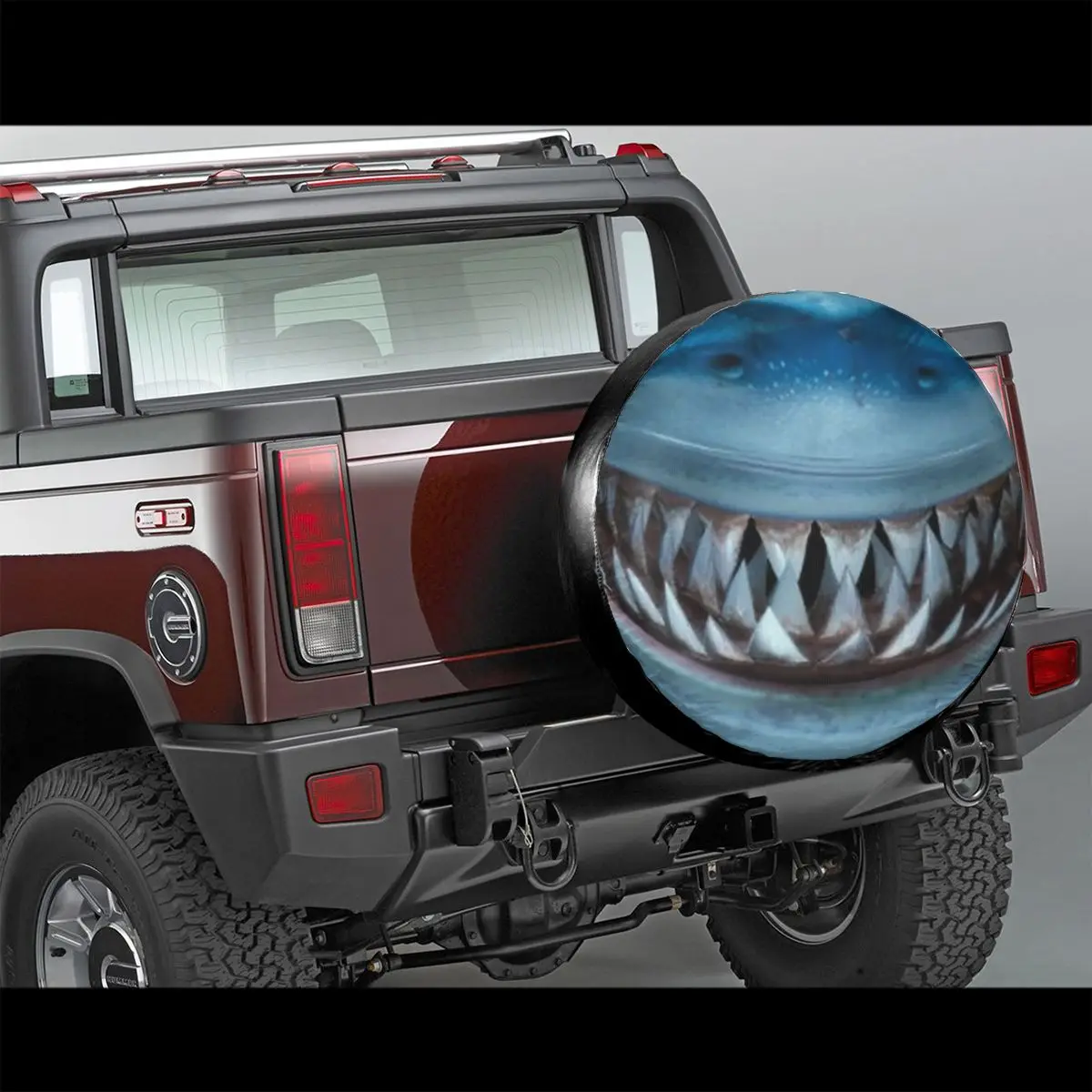 Shark Mouth Sharp Teeth Spare Tire Cover for Jeep Pajero Finding Nemo Bruce Car Wheel Protectors Accessories 14