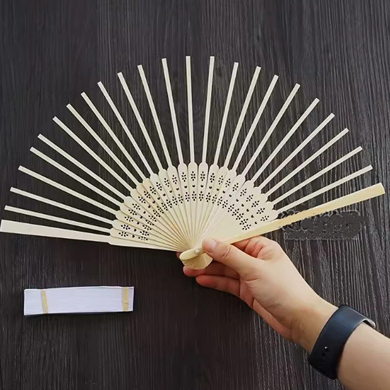 Hand Fan Skeletons Accessories Bamboo Bones Chip For Chinese Style Folding Fan Diy Handmade Craft Ornaments