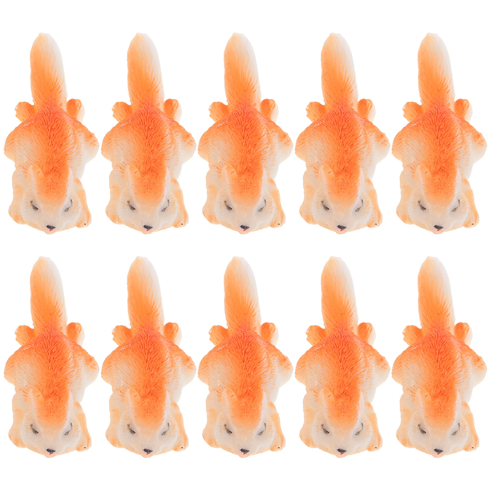 

6pcs Mini Resin Squirrel Figurines For Aquarium Garden Statues Micro Landscape Decor Animal Ornament Indoor Outdoor Diy Bonsai