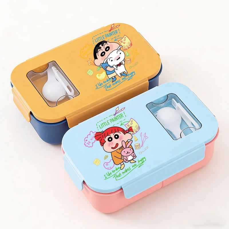 

Crayon Shin-chan Student Lunch Box Boy Girl Portable Bento Boxes Can Microwave Heated Lunch Boxes Picnic Box Kids Food Container