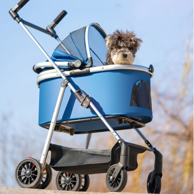 عربة كلب متعددة الوظائف للكلاب المتوسطة/الكبيرة قابلة للطي مقعد الحيوانات الأليفة واسعة في الهواء الطلق الكلاب الناقل الحيوانات الأليفة السفر التنقل الحل