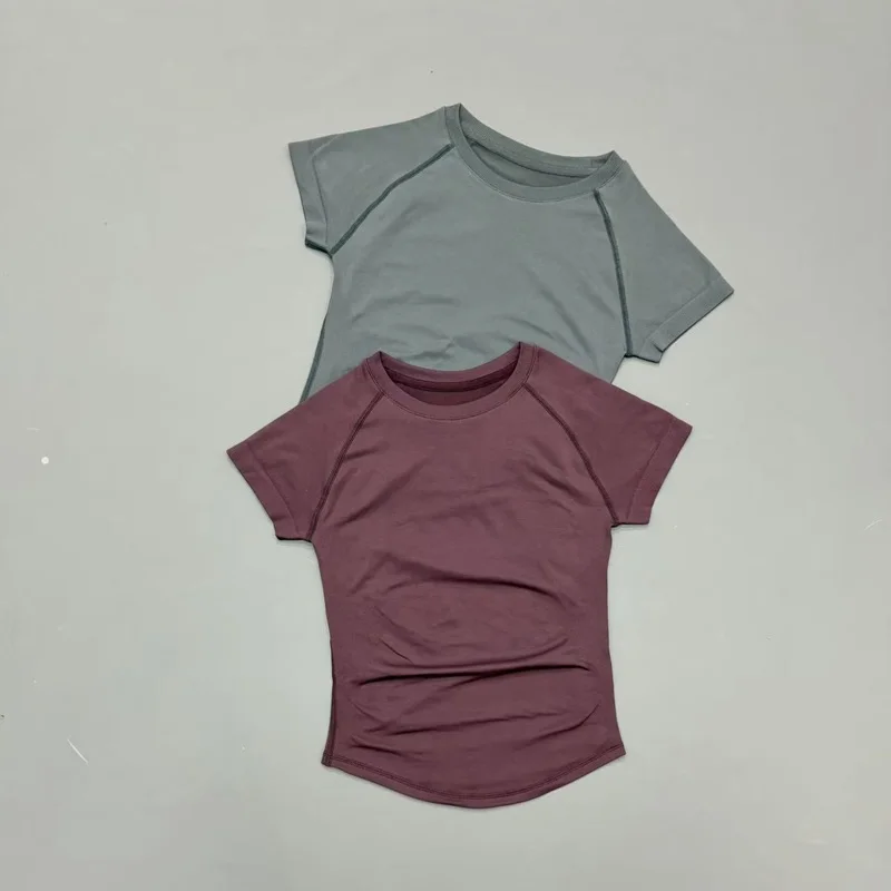 HISTELLO Workout Shirts Women Short Sleeve Soft Lightweight Slim Fit Athletic Tops Gym Fitness Yoga Running Sports Top image 4