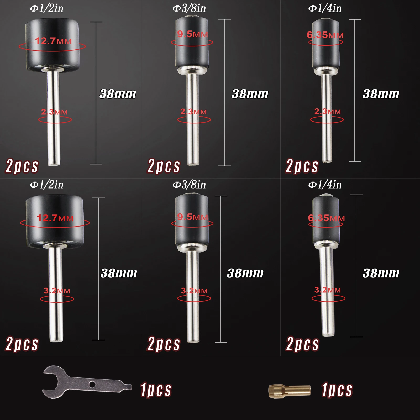 284 stücke Schleiftrommel-Kit für Dremel-Schleif bänder Bits Dreh werkzeug zubehör Schleif dorn für die Holz bearbeitung