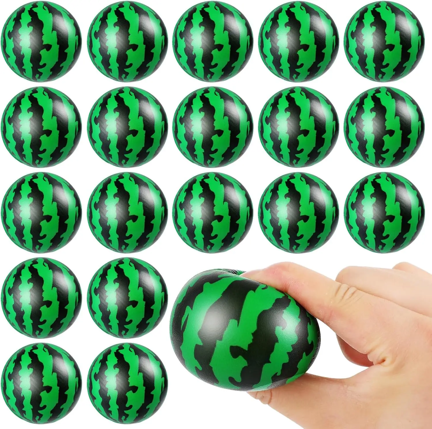 5/10/20Pcs Watermelon Stress Balls 2.5 Inch Foam Balls Stress Reliever Toys Party Favors for Kids School Carnival Party Supplies