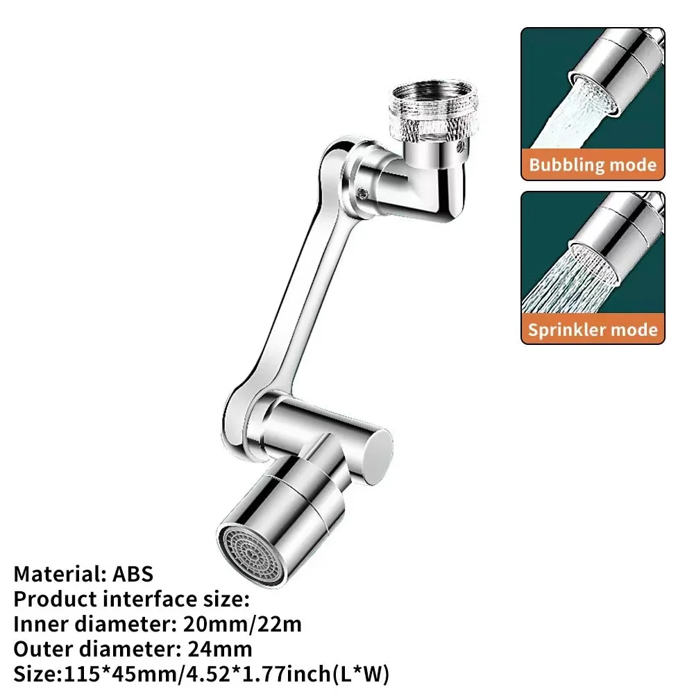 1080 ° obrotowa bateria Extender uniwersalny zlew woda Aerator 2 tryb Splash Filter Extension kran kuchenny adapter oszczędzania wody