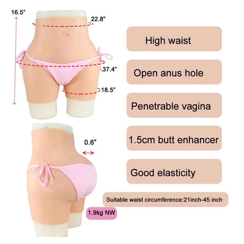 Fake Vagina Panties For Men Buttock Enhancer Realistic Pussy Underwear Male To Female Transgender Sissy Crossdress Ladyboy