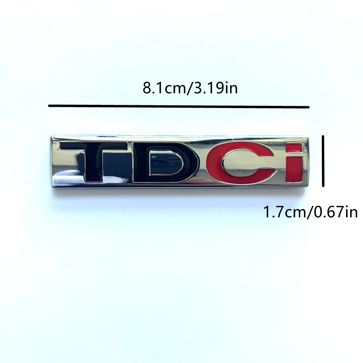 TDCI metal car logo is suitable for body trunk tail side sticker decorative decal accessories