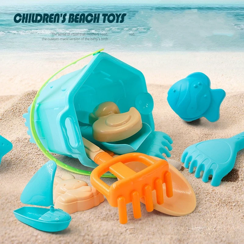 Beach Water Play Toys For Kids Beach Sensory Bucket Toys Castle Mold Sand Plage Play Toys for Baby genitore-bambini Interactive