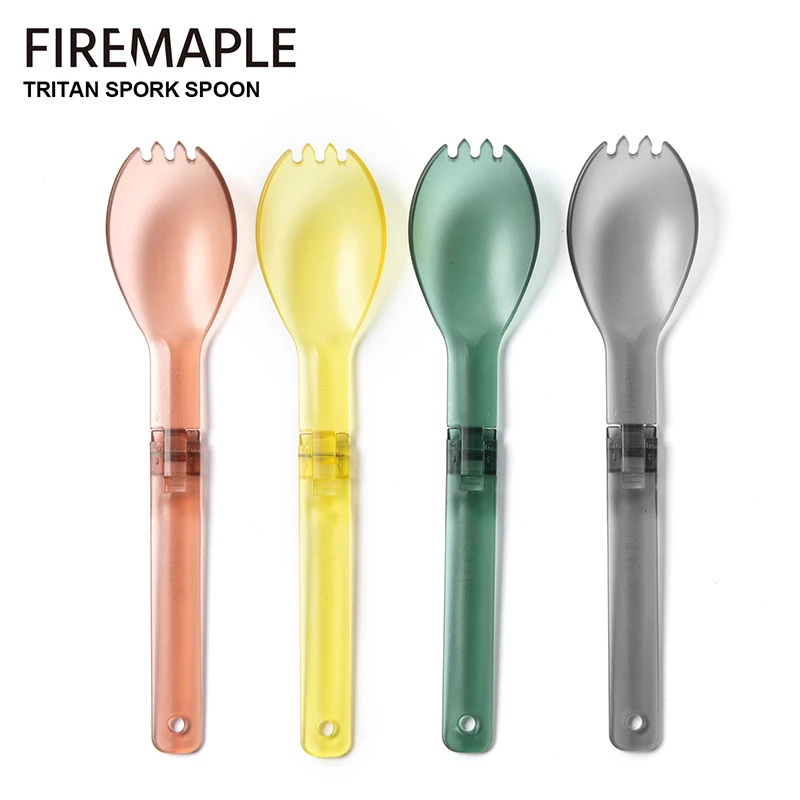 Fire Maple Tritan Spork Foldable Spoon, Portable Camping Tableware Lightweight Picnic Dinner Fork for Travel Backpacking