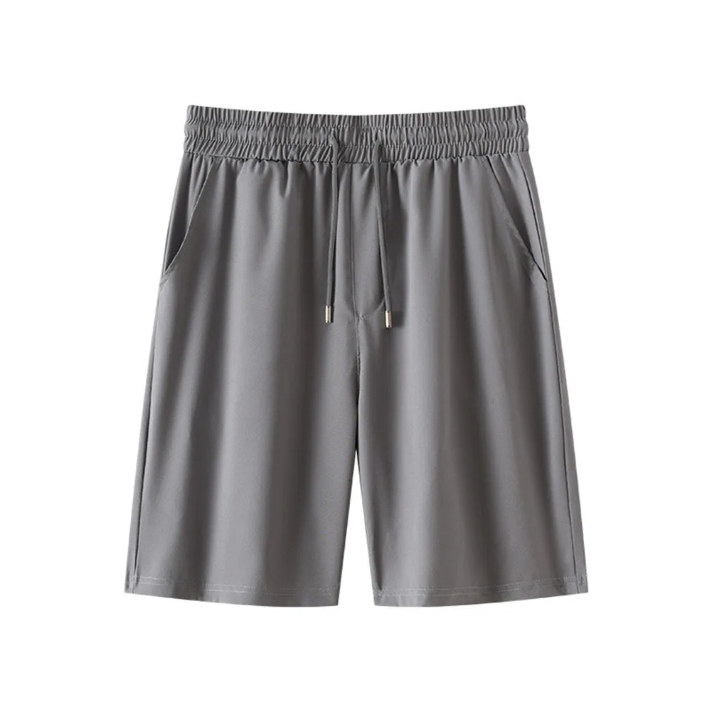 Loose Fit Knee Length Shorts for Men Quick Drying Polyester Spandex Fabric Designed for Running and Casual Wear