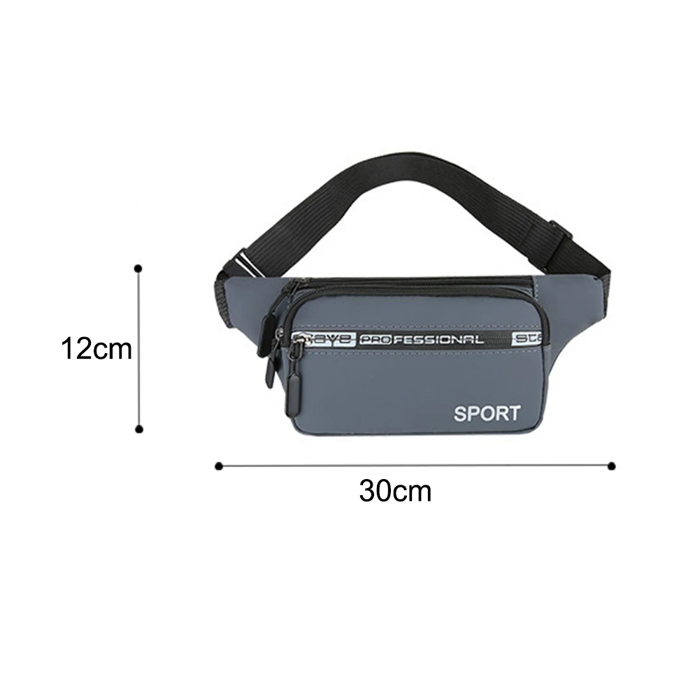 PU Leather Waist Bag for Men Women Outdoor Sport Phone Pouch 4 Zip Porket Banana Bags Cycling Hiking Waterproof Fanny Pack