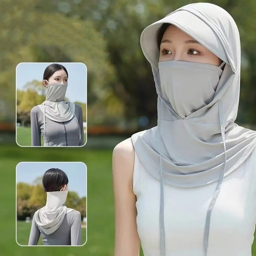 Kühlende UV-Schutz-Sturmhaube, Männer und Frauen, Vollgesichtsmaske, Hals- und Wickelabdeckung, atmungsaktives Bandana, Radfahren, Motorrad-Sonnenhut, Nang