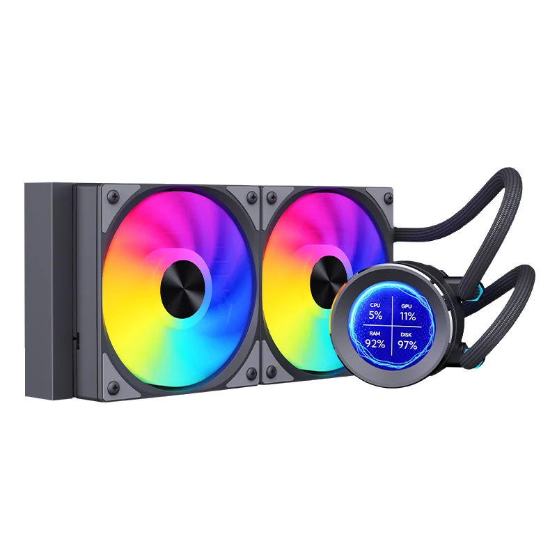 

SNOWMAN 240 Black Liquid CPU Water Cooler 270w with 2*120mm ARGB PWM Fan Cold Row Specification Integrated Water Cooler Heatsink