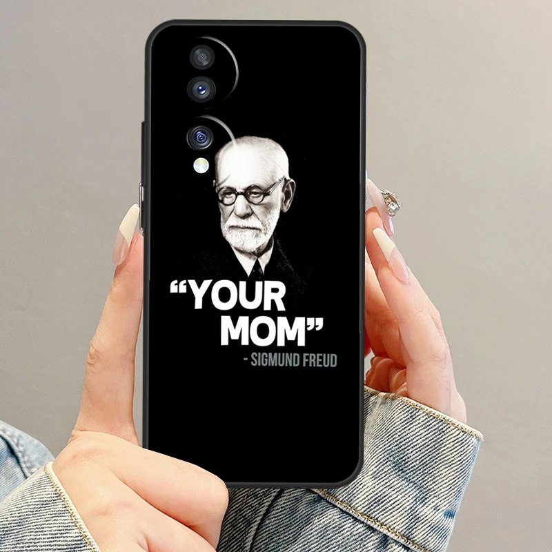 Sigmund Freud Case For Huawei Honor X8 X9a 50 70 Magic5 Lite P20 P40 P30 Pro P Smart 2019 Nova 9 Cover