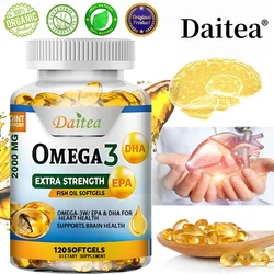 Omega 3 Fish Oil Softgels - EPA & DHA, Heart Health, Brain Health, Antioxidant, Non-GMO Gluten Free Dietary Supplement