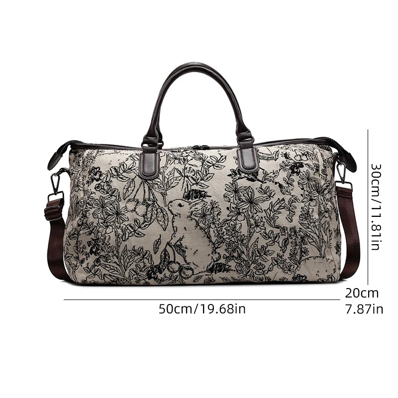 Causal Women Gym Fitness Printed Bag Large Capacity Travelling Sports Yoga Shoulder Crossbody Bag Outdoor Shopping Luggage Bag