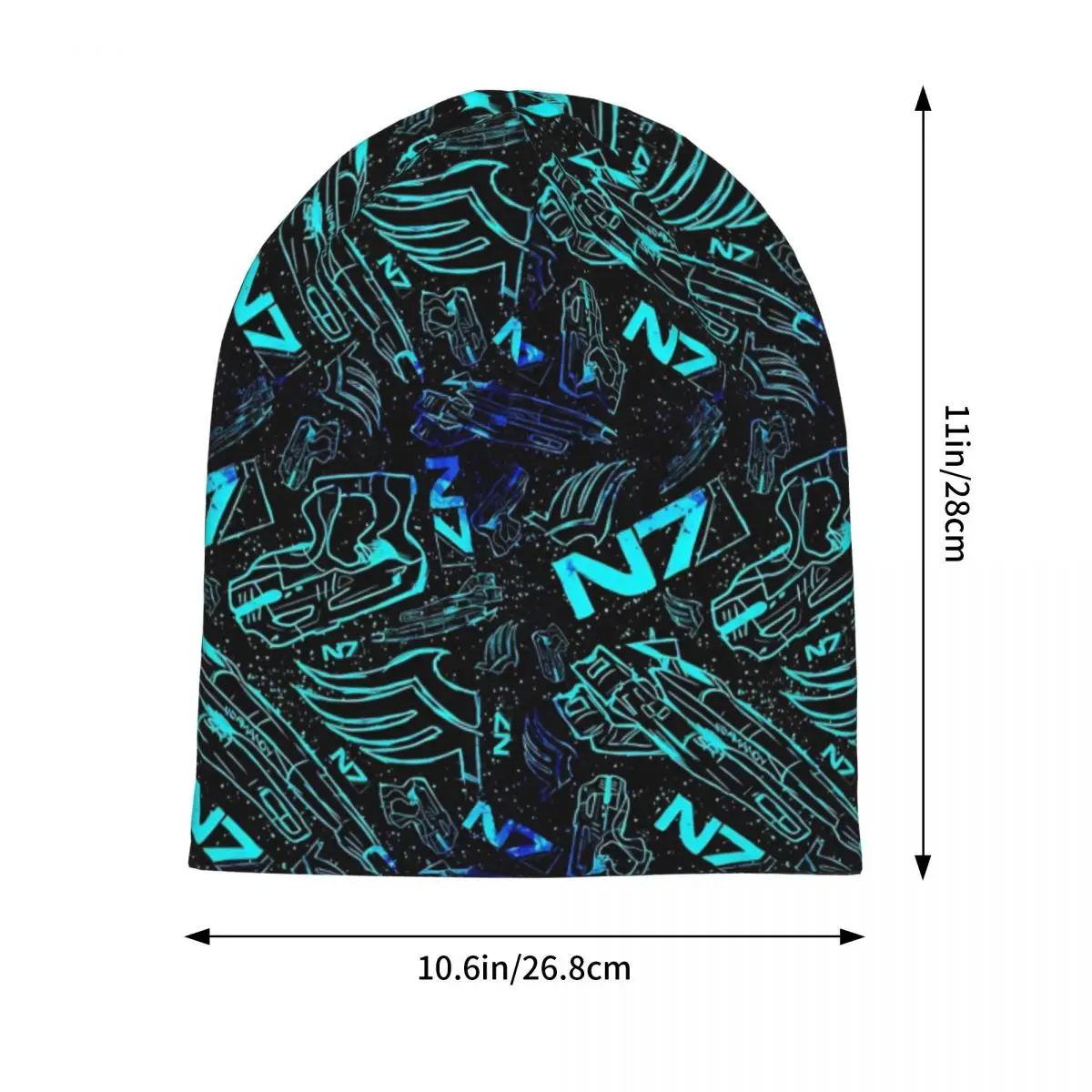 Effect Mass N7 Game Skullies Beanies Hat Hip Hop Unisex Ski Caps Warm Thermal Elastic Bonnet Hats