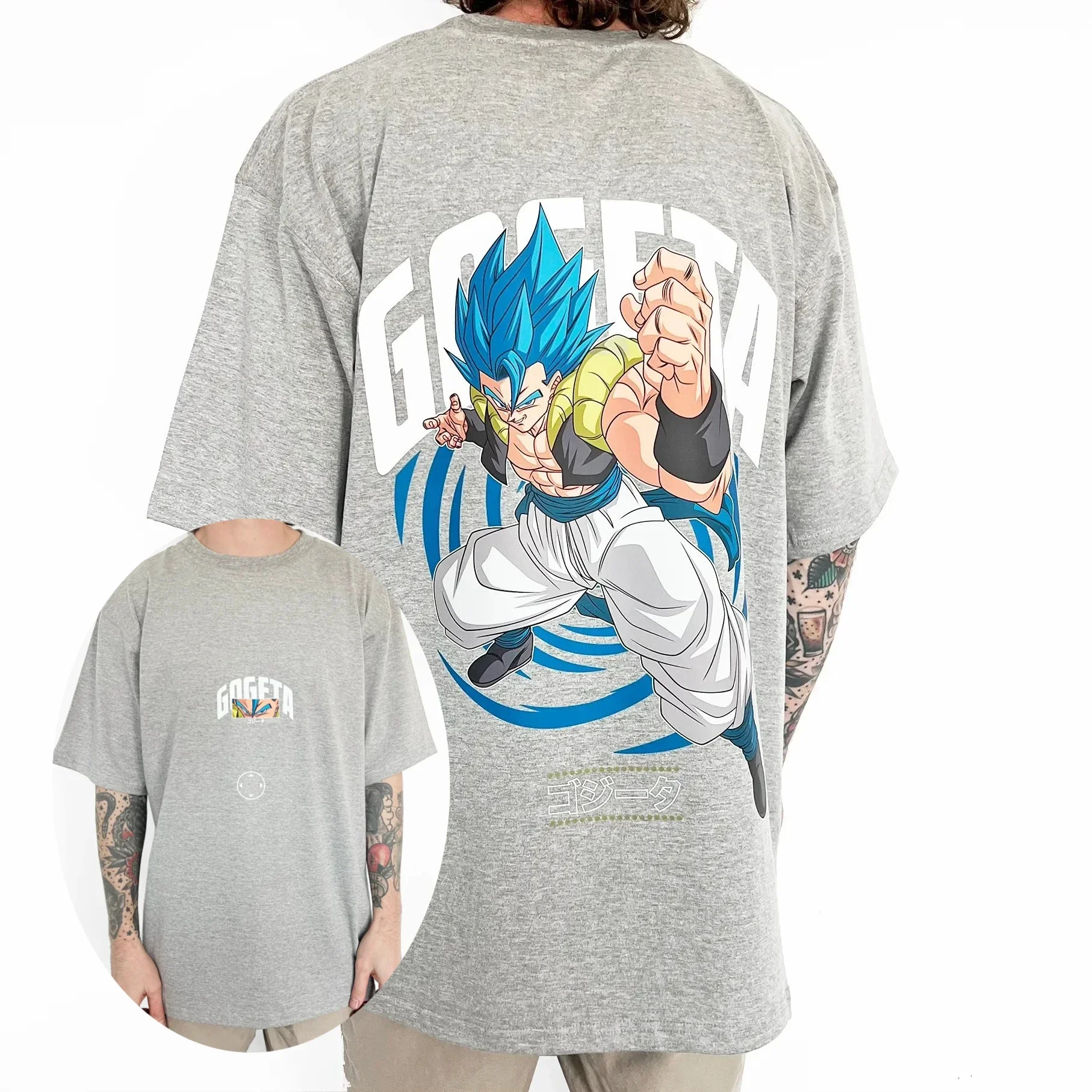 드래곤 볼 애니메이션 콜라보레이션 티셔츠 2026 여름 남성용 하라주쿠 루즈 트렌디 스트리트 트렌드 부모-자녀 반팔 탑