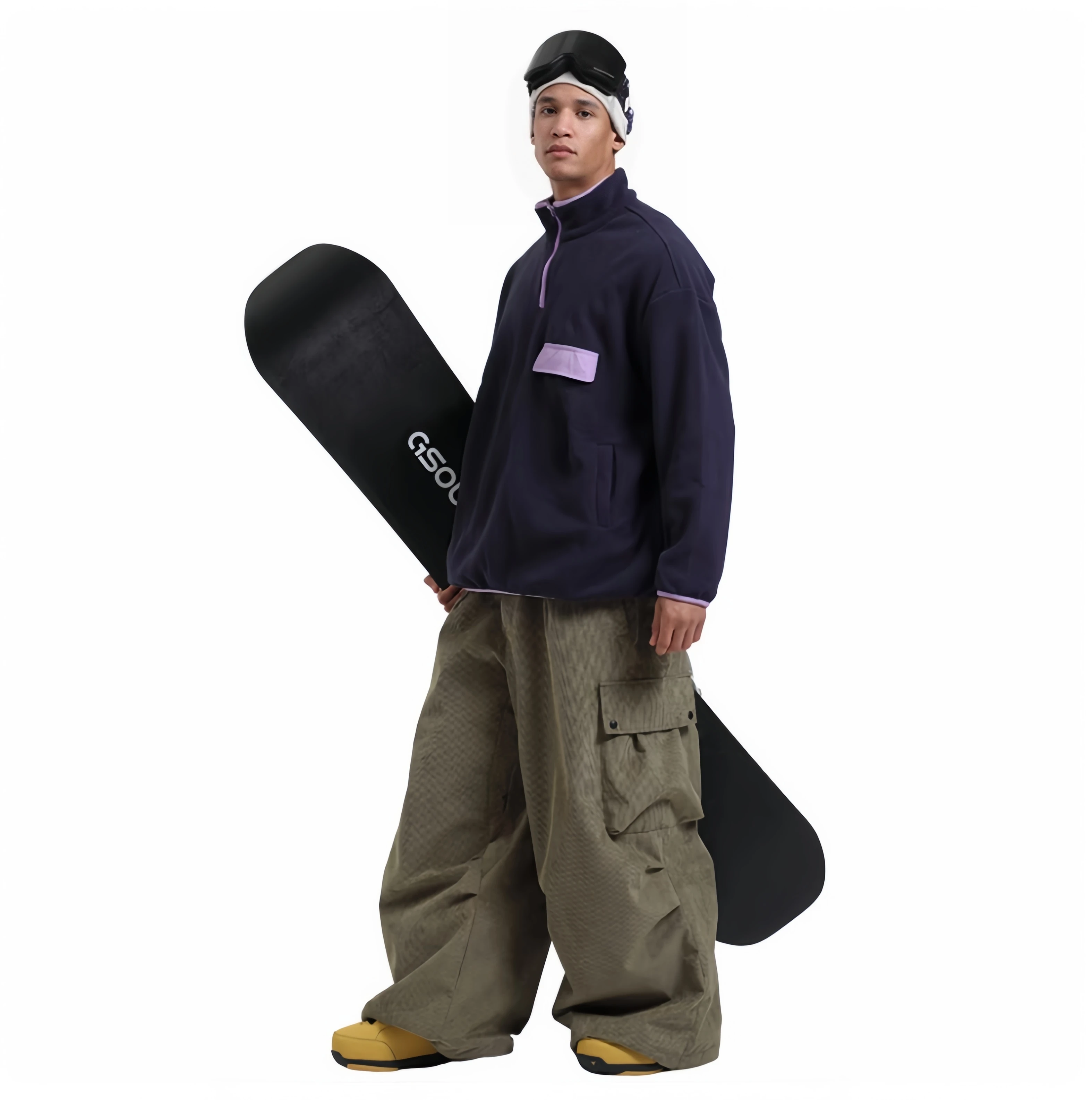 Gsou Snow мужские и женские свободные модные лыжные брюки для улицы, зимние зимние спортивные теплые водонепроницаемые брюки для сноуборда