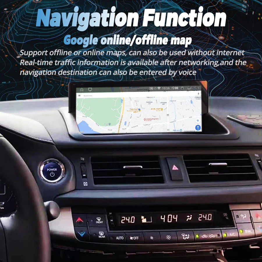 Navirider 128G Android 14 Car Radio Stereo For Lexus CT200 CT200h 2010-2018 GPS Navigation Android Auto 4G Carplay Video Player