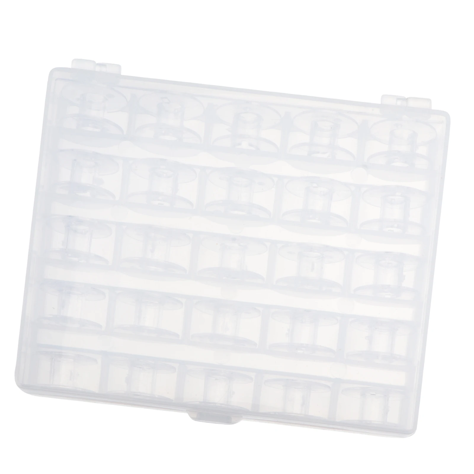 

25Pcs Clear Plastic Sewing Machine Bobbins Spools Storage Case Durable for All Standard Machines Sewing Machine Spool