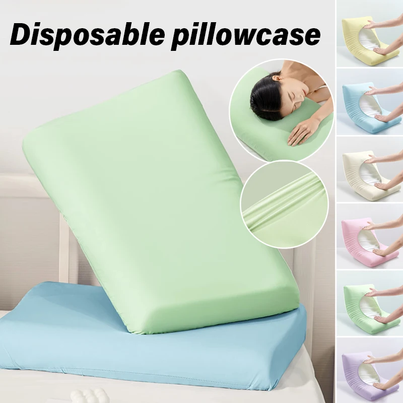 

Disposable Pillowcase 5Pcs Non-Woven Thickened Breathable Pillow Cover Dirt-Proof Hygienic for Travel Hotel Beauty Salon Spa