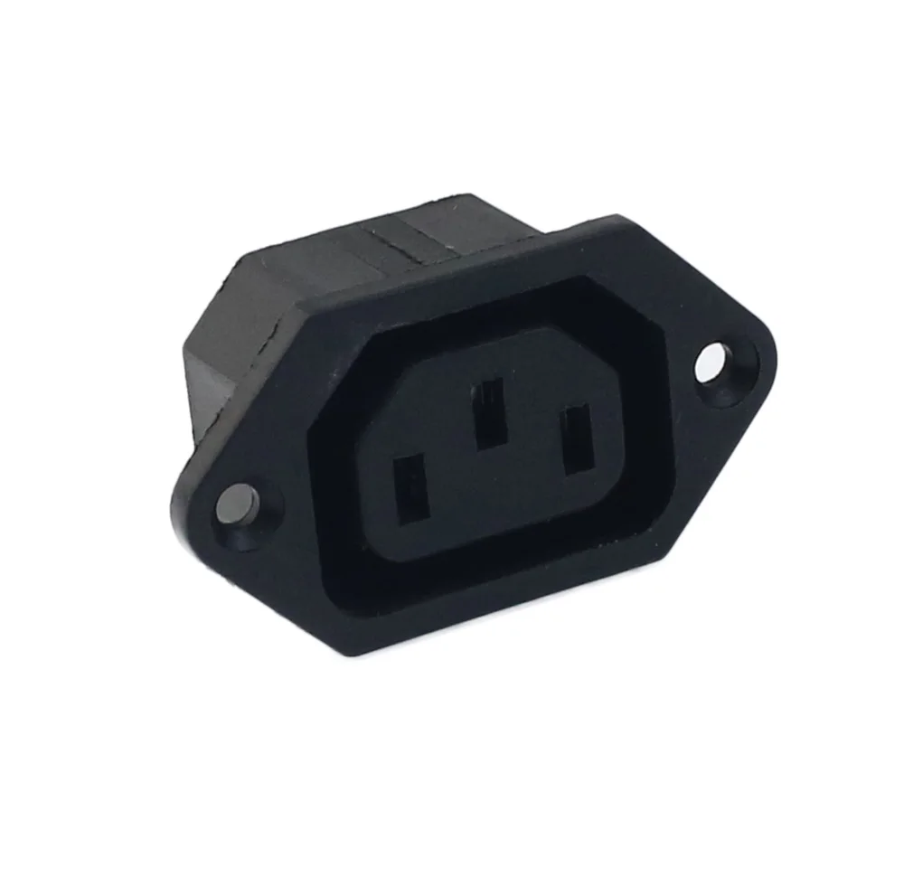 Black IEC 320 C13 Female Plug Rewirable Power Connector 3pin Socket 10A /250V