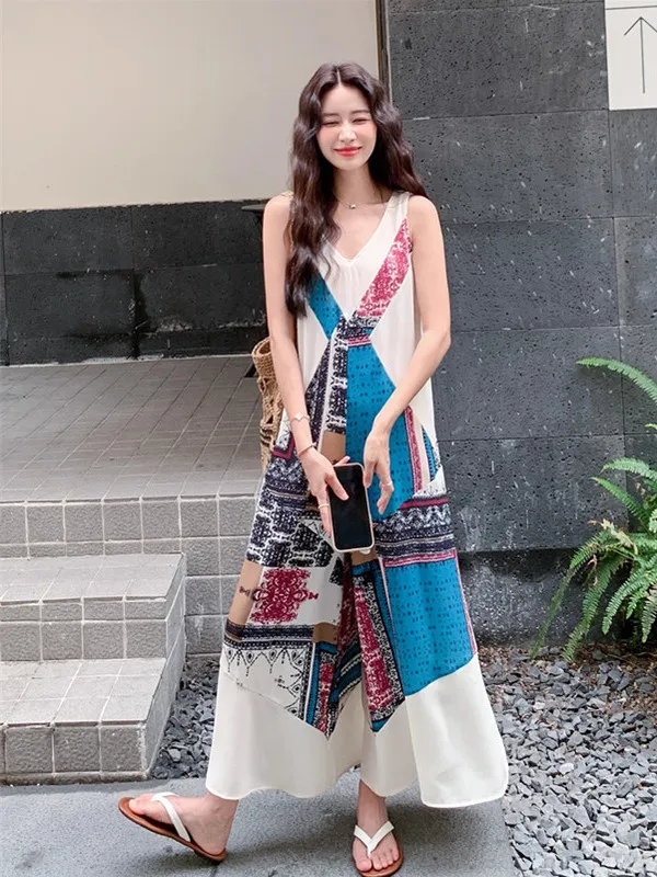 n Print Svel Rer dames zomer nieuwe faion casual wijde pijpen broek trendy hoge taille rits polyester