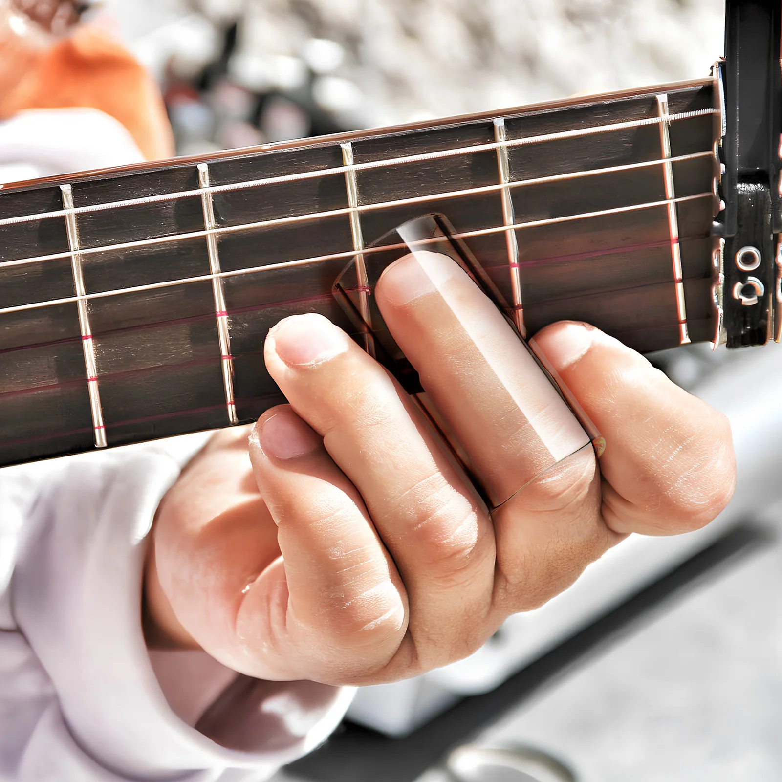 

8Pcs Glass Guitar Slides Finger Slides Variety Length Smooth Glide Acoustic Electric Guitar Accessories Slide Rings