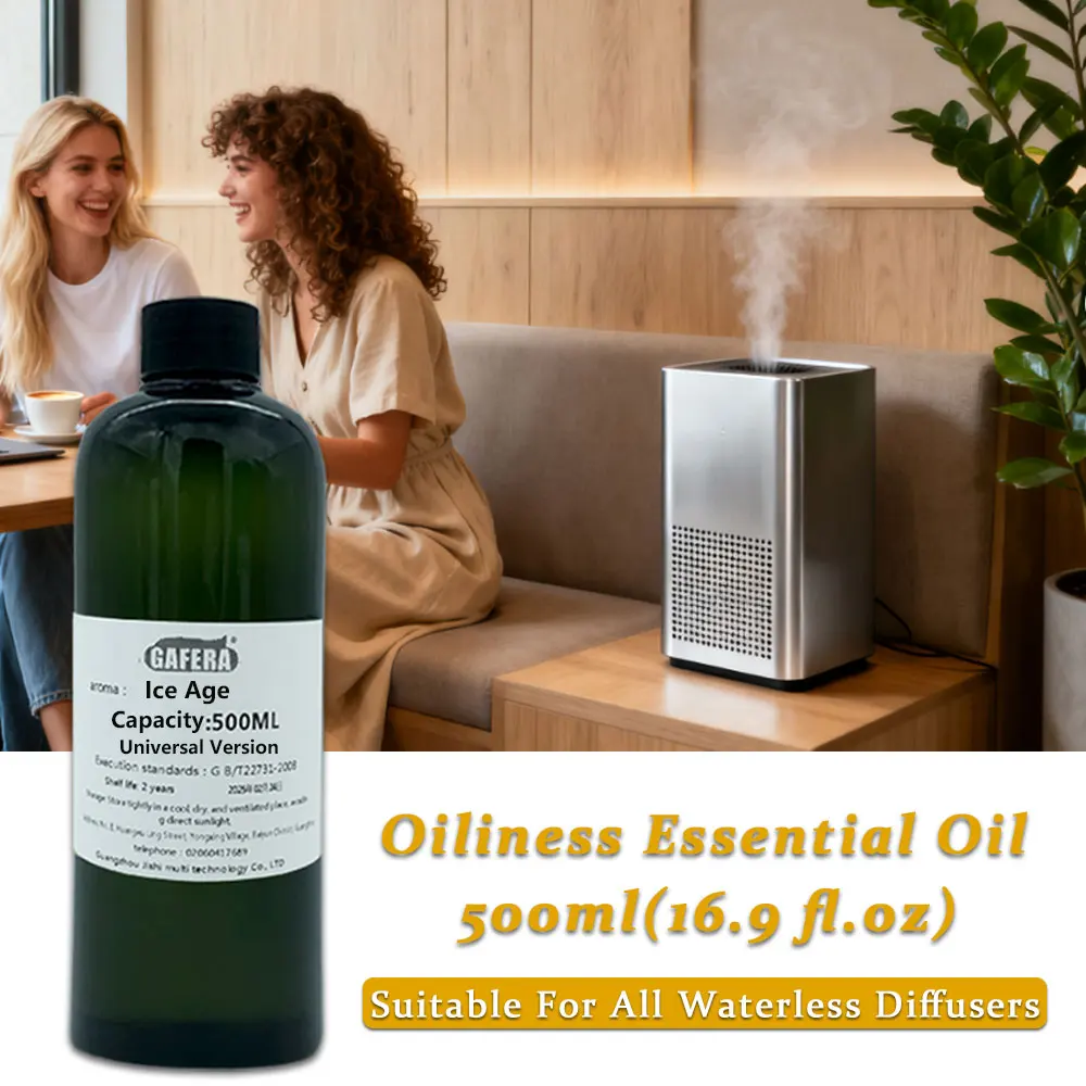 

GAFERA 500ml(16.9 fl.oz) Ice Age/Kempinski Essential Oils - For All Waterless Diffuser, Club Diffuser Replenish Aromatherapy Oil