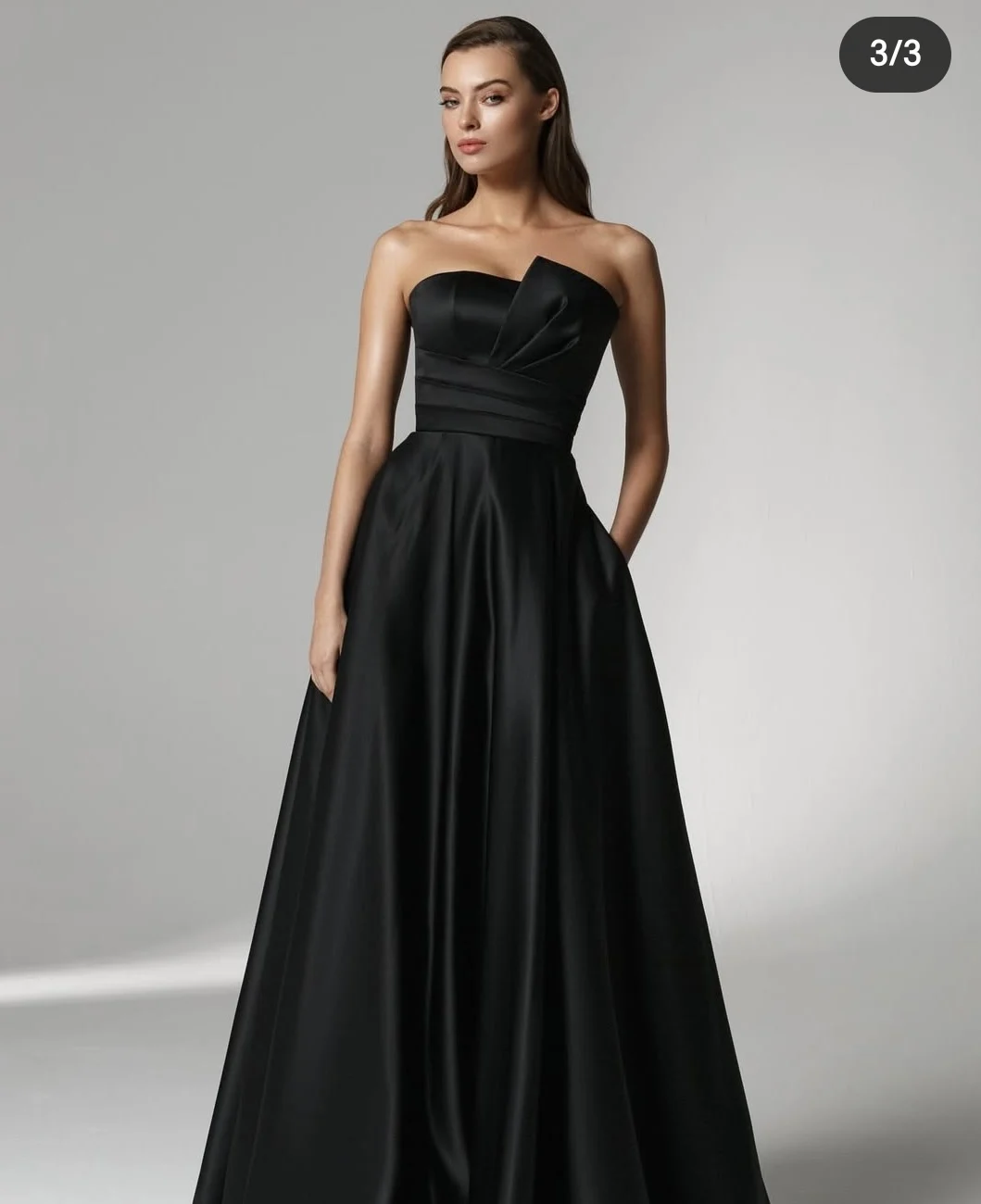 فساتين سهرة مثيرة مخصصة باللون الأخضر العربي السعودي باللون الأسود على شكل حرف a من الساتان مع جيب رسمي