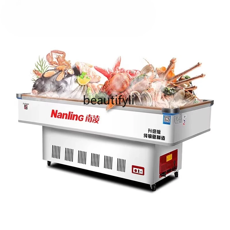 

Seafood cabinet Malatang freezer first-class energy efficiency desktop stall refrigerated frozen a la carte cabinet