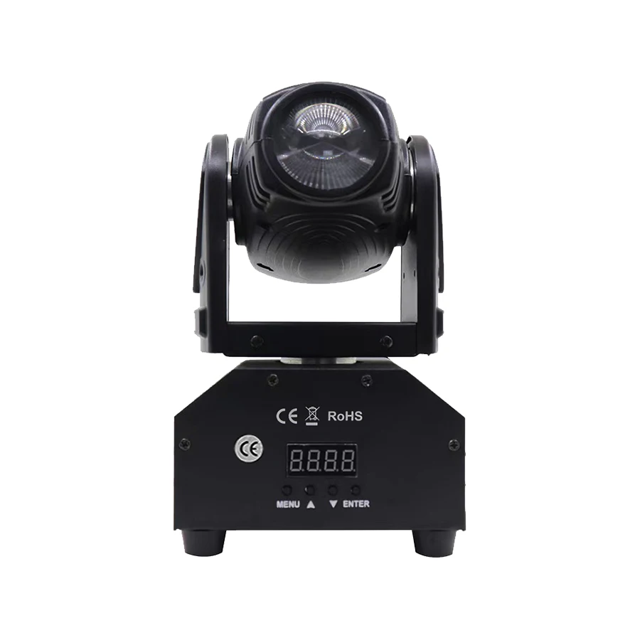 Best-selling high-quality 10W small beam shaking head light mini moving head beam strongpoint dj disco Christmas show.