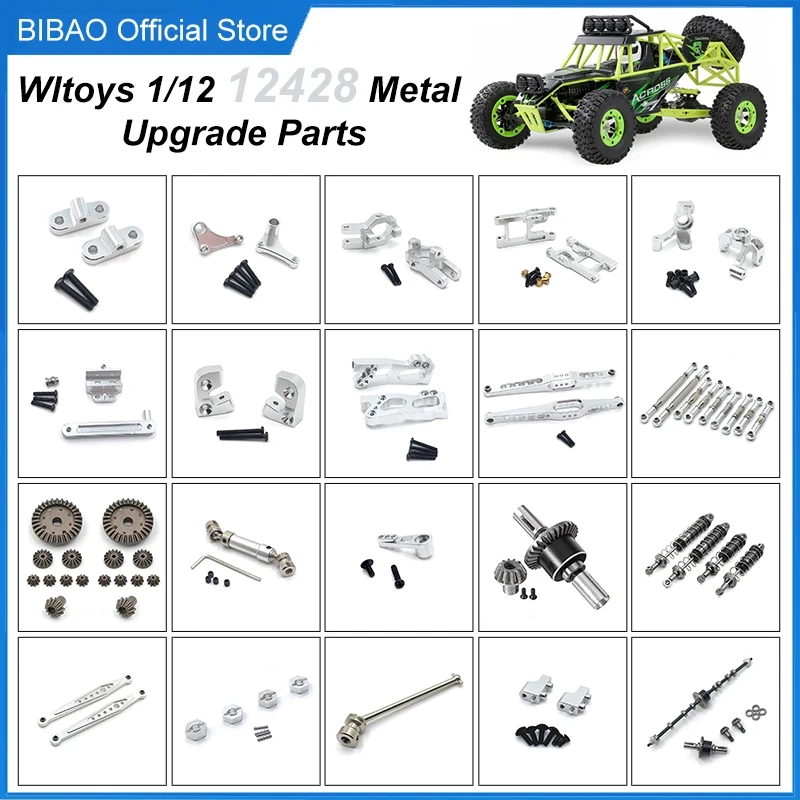 Amortiguador Delantero Y Trasero De Aluminio Para Coche Teledirigido, Piezas  Mejora Para WLtoys 12429,12428, 12423, FY 03 1/12