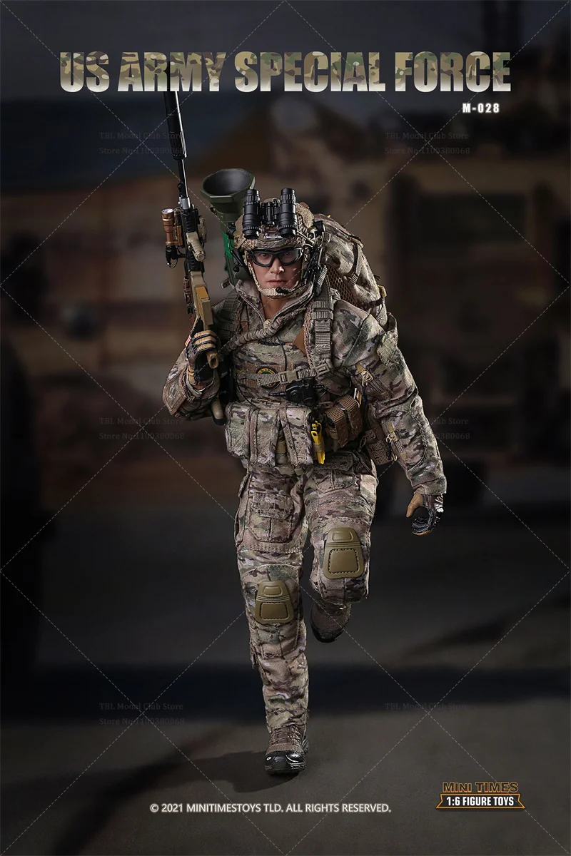 Zabawki Minitimes Figurka Akcji Sił Specjalnych Armii USA w Skali 1/6 dla 12-calowych Figurek - Pełny Zestaw Militarnego Wyposażenia, Zabawka Żołnierza Szybkiej Reakcji