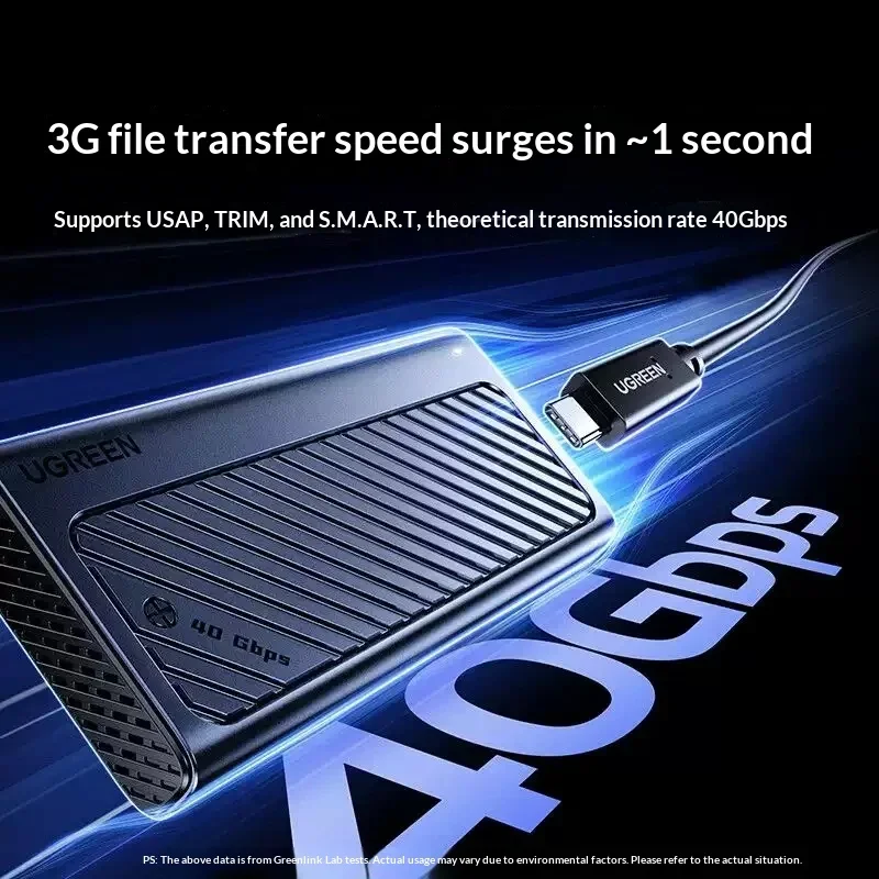 UGREEN CM850 Docking Station Adapter USB4 M.2 NVMe SSD Enclosure 40Gbps Dual Protocol Thunderbolt 45368.