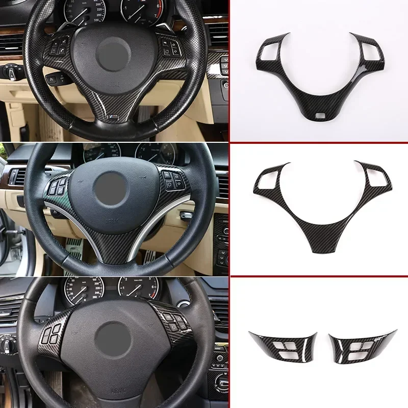 

For BMW 1 Series 3 Series E87 E90 E92 2004-2012 ABS Car Steering Wheel Decoration Cover Trim Frame Sticker interior accessories