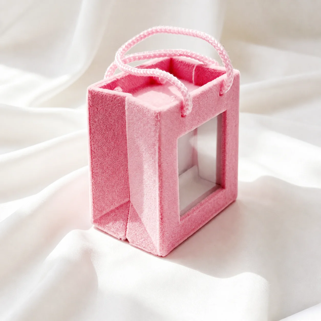 Windowed Ring Box Delicate Ring Box Proposal Ring Box Soft For Engagement Daily Storage Small Jewelry Storage