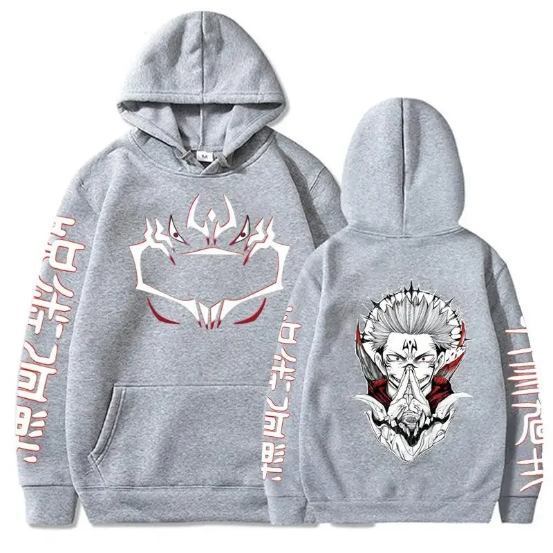 Funny Jujutsu Kaisen Long Sleeve Casual Hoodies Anime Ryomen Sukuna Printed Men Women Fashion Harajuku Sweatshirt Clothes