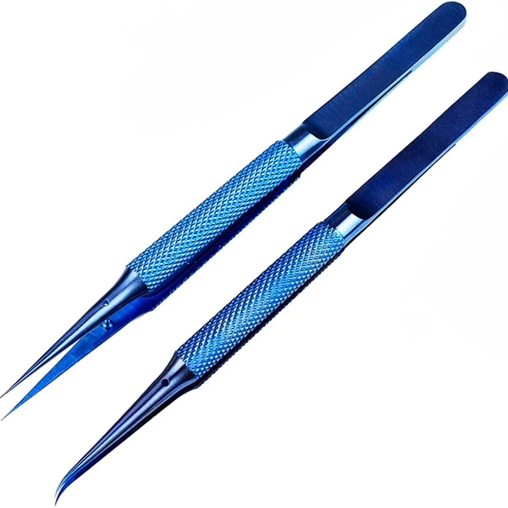 2PC Tweezers Titanium Alloy Tweezers Professional Repair Fingerprint Fly Line Phone Motherboard Precise Antimagnetic Electronics