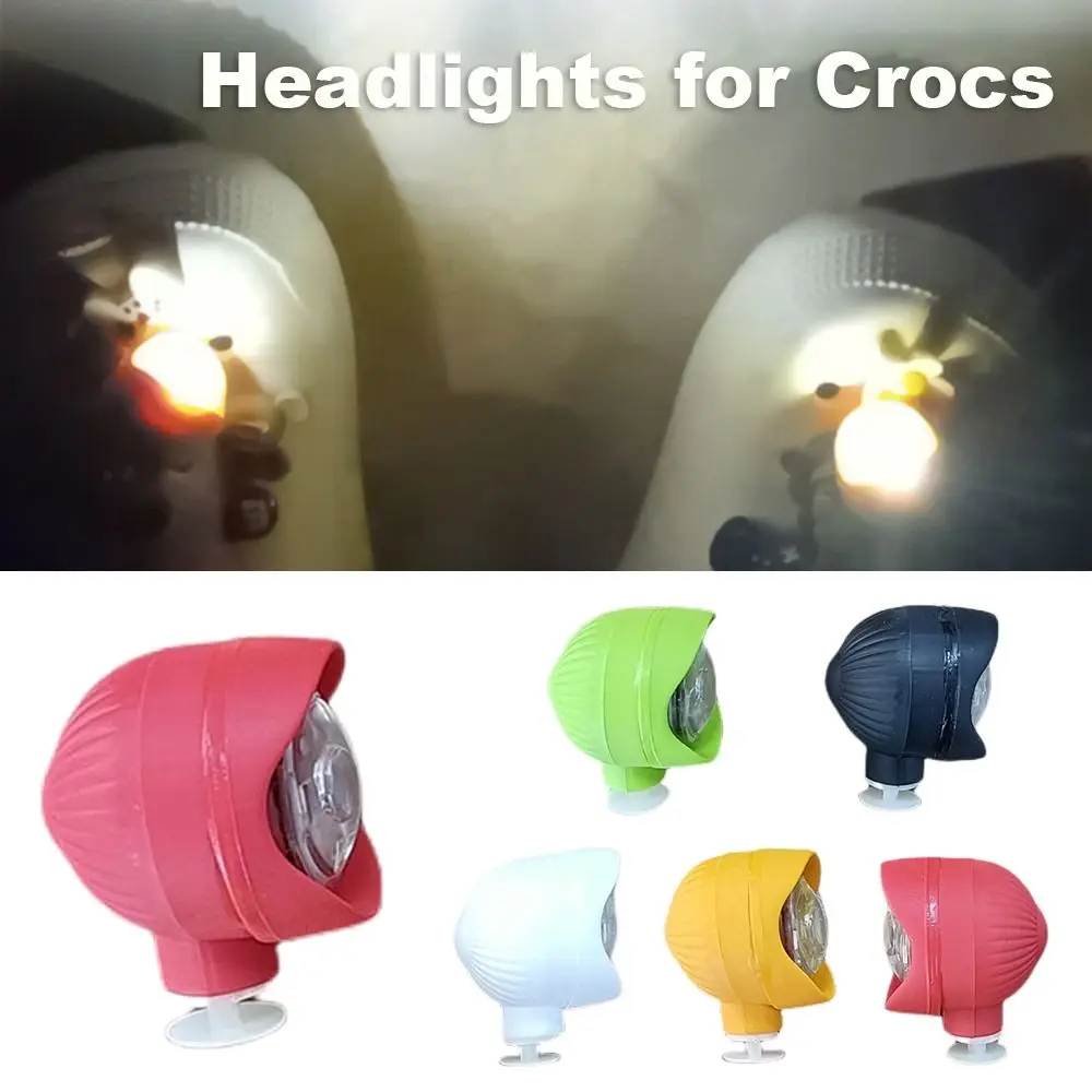 2pcs With 3 Light Modes LED Headlights Wearable Clip on Clog Shoe Charms Attachment for Shoe/Adults Kids/Night Runners