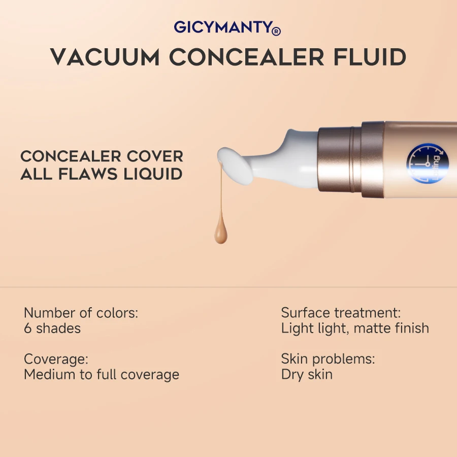 Vakuum-Concealer, flüssiges Foundation-Make-up ist feucht, zart und nicht leicht zu entfernen