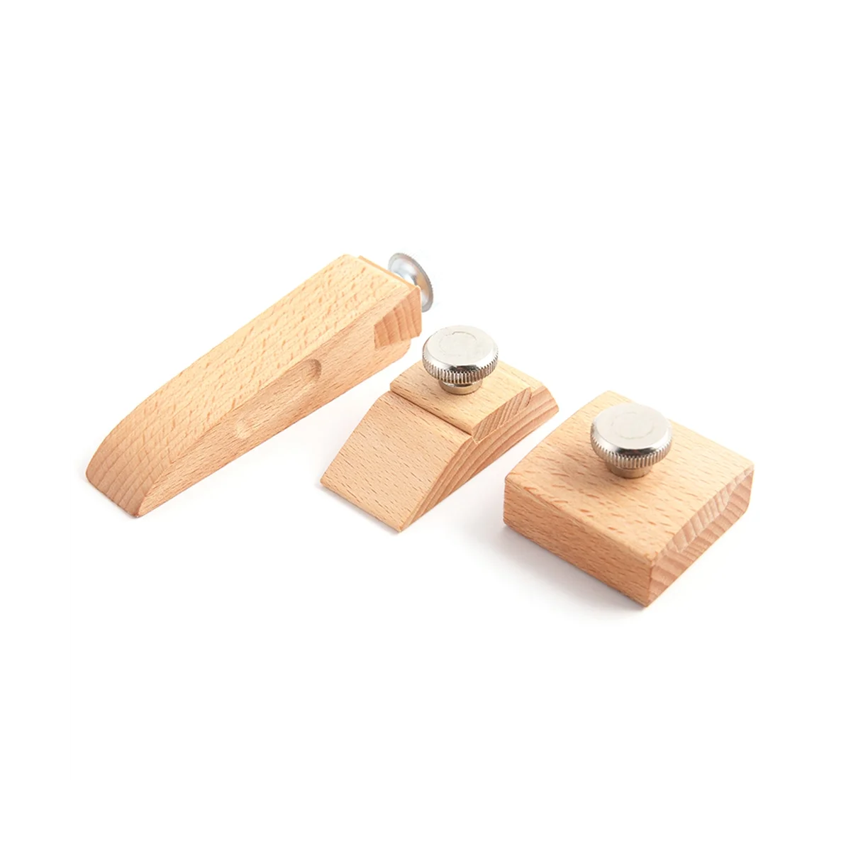 3Pcs Wooden Sandpaper Block Set Square Bevel Wedge Hand Sanding Block Handmade Leather Edge Grinding Polishing Tool