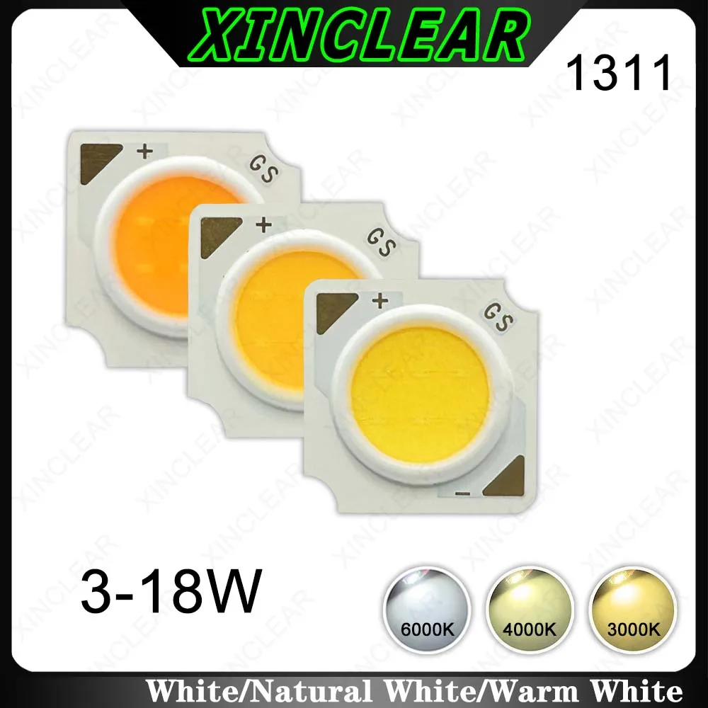 10PCS High CRI Ra 95 LED Chips Warm Natural White 3000-6000K 3W 5W 7W 10W 12W 15W 18W 1311 COB Chip DIY LED Bulb Track Light