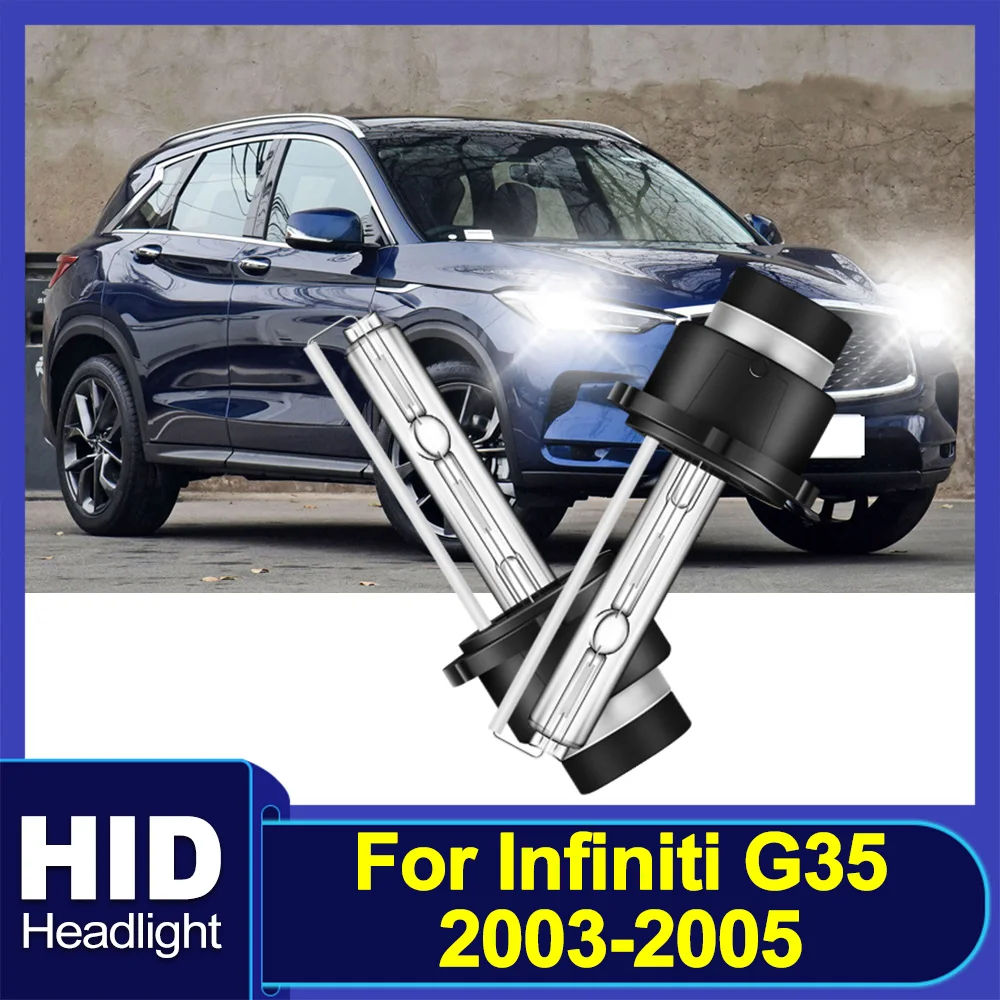 

2PCS D2S 6000K White 35W Xenon HID Headlight Low Beam Bulb High Quality Car Light For Infiniti G35 2003 2004 2005 Super Bright