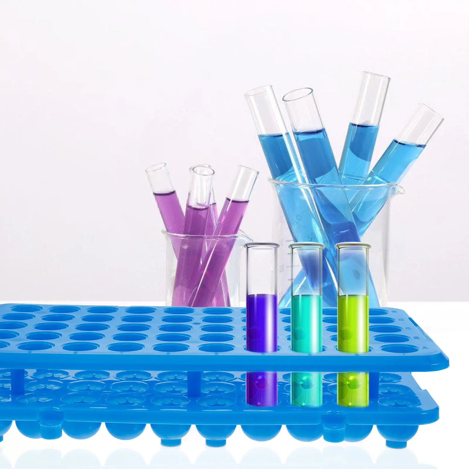 Test Tubes Rack Laboratory Sturdy Sampling Tube Organizer Holder Storage Stand for Test Tube Storage Sampling Tubes Rack view 6