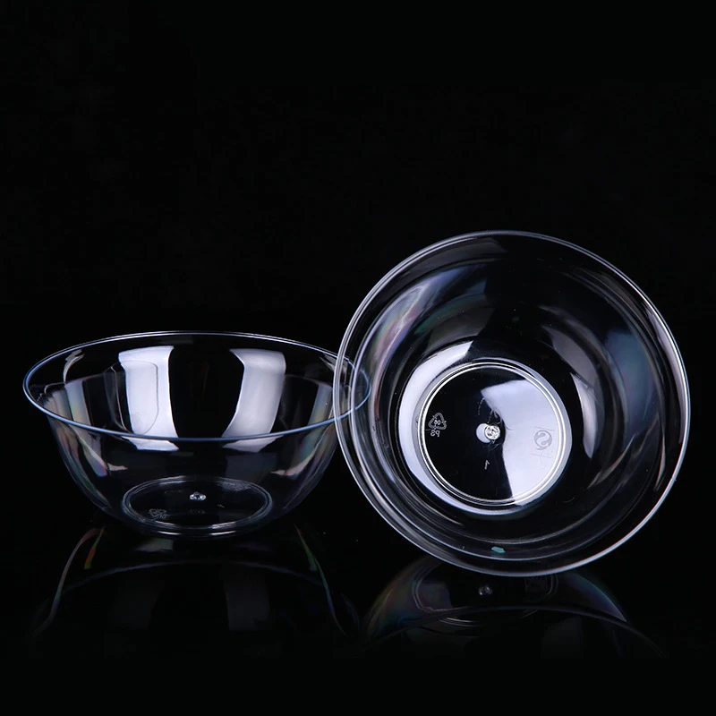 25 قطعة 300 مللي وعاء مستدير من البلاستيك القابل للتصرف المطبخ سلطة وجبات خفيفة نزهة الحاويات خفيفة الوزن صديقة للبيئة اكسسوارات المطبخ