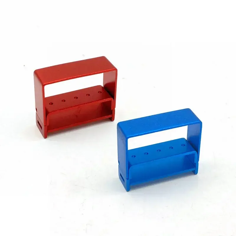 5 Holes/10 Holes Dental Burs Holder Block Dental Disinfection Box Aluminium For 1.6mm High Speed Burs Dentist Tool