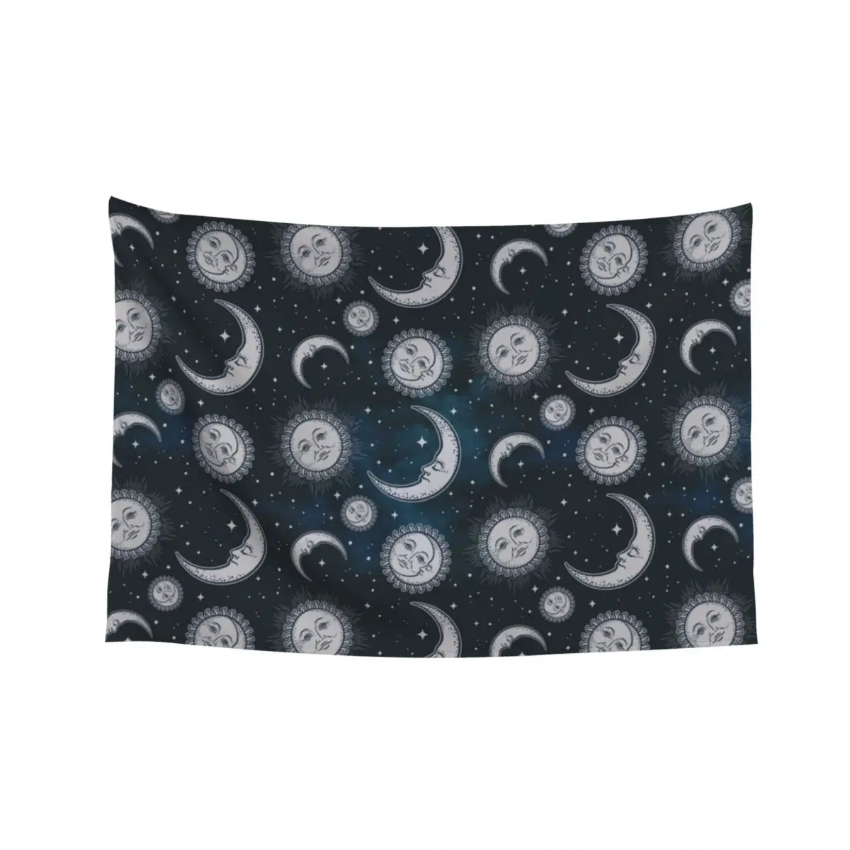 

Retro White Sun Moon Pattern Tapestry Room Aesthetic Home Decorating Art Mural Decoration For Rooms Tapestry
